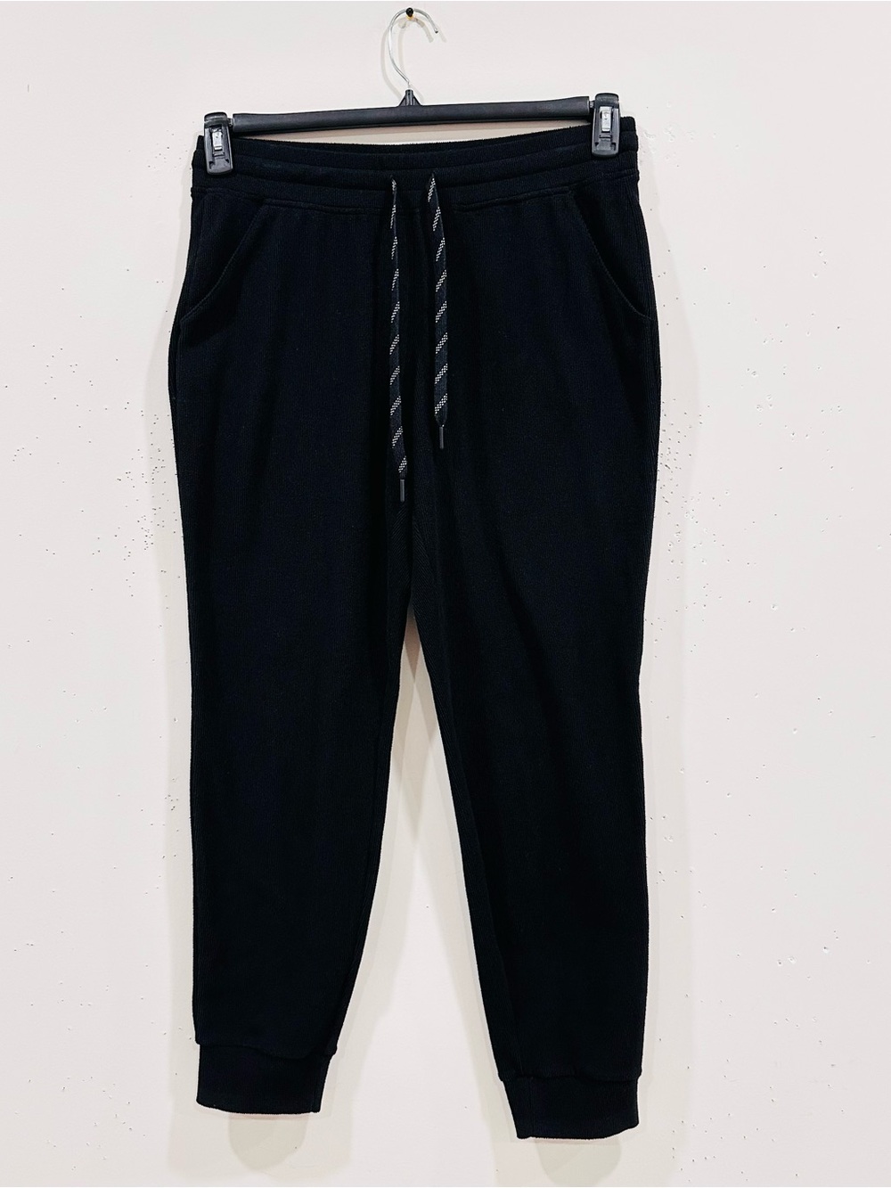Marc New York Women's Comfort Joggers Black Sweatpants Size L Pockets Corduroy